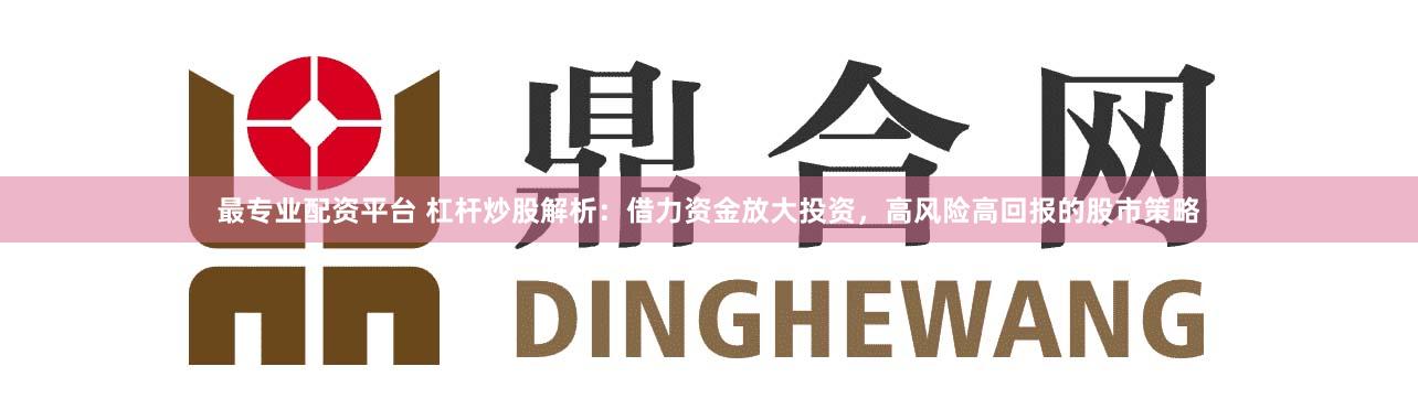 最专业配资平台 杠杆炒股解析：借力资金放大投资，高风险高回报的股市策略