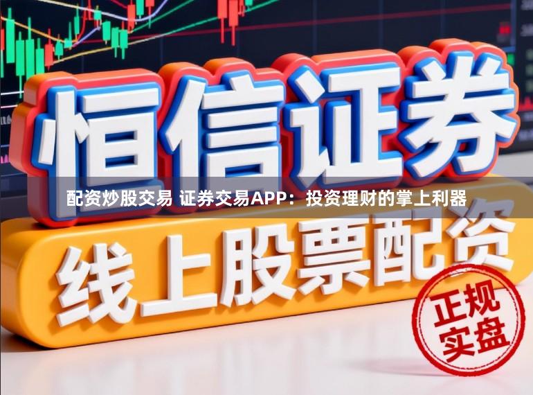 配资炒股交易 证券交易APP：投资理财的掌上利器